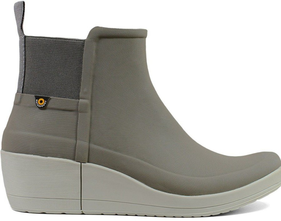 Footwear * | Bogs Vista Wedge Rain Boots Women'S Taupe