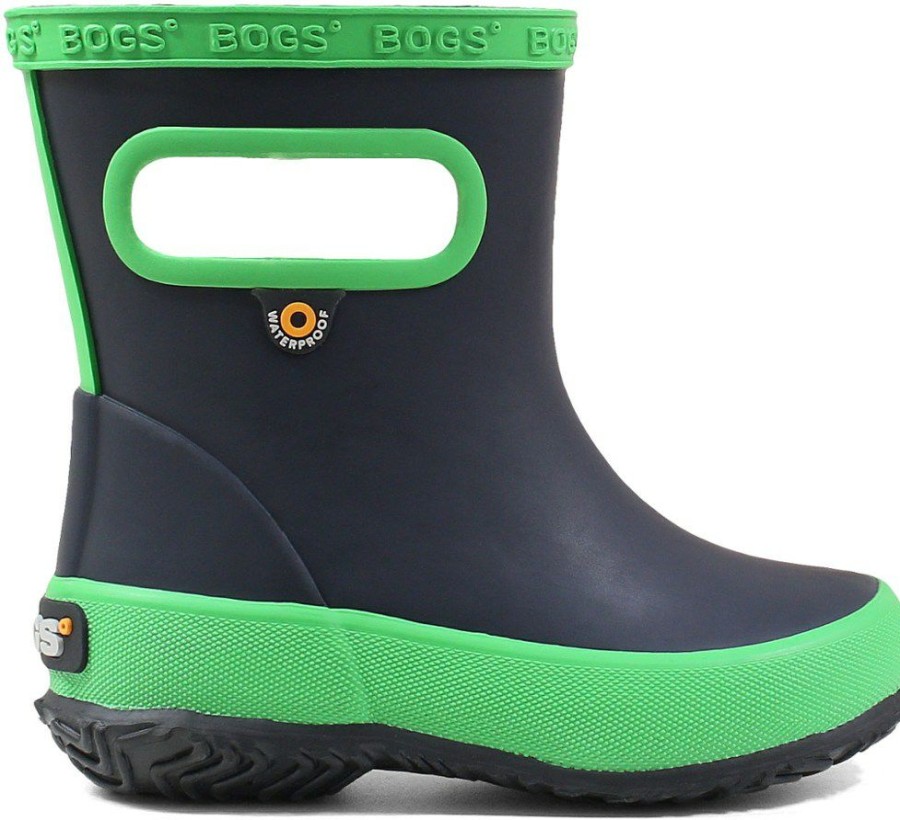 Footwear * | Bogs Solid Skipper Rain Boots Toddlers'/Kids' Navy/Green