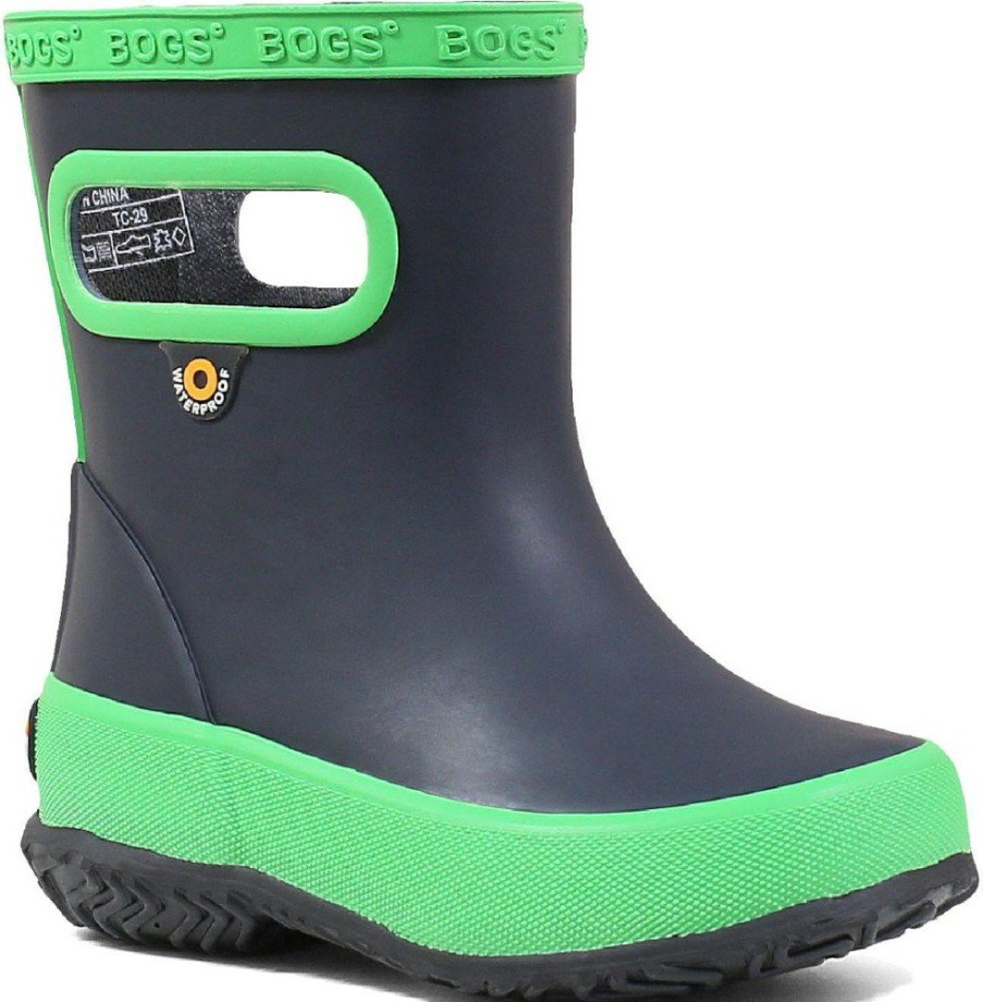 Footwear * | Bogs Solid Skipper Rain Boots Toddlers'/Kids' Navy/Green