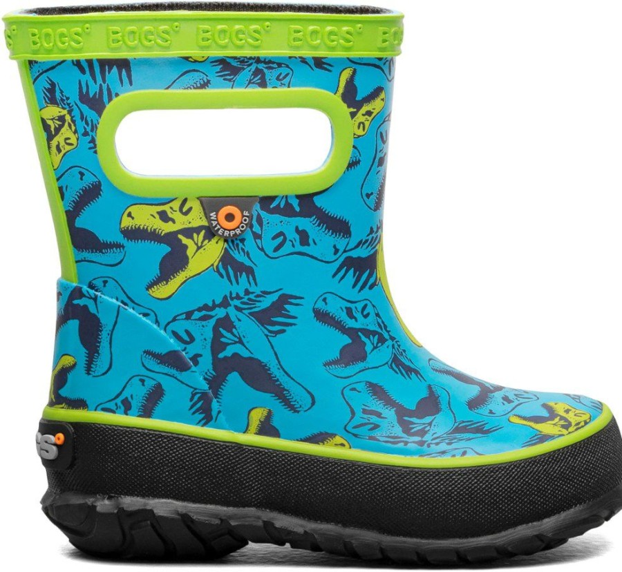 Footwear * | Bogs Skipper Cool Dinos Rain Boots Toddlers' Electric Blue