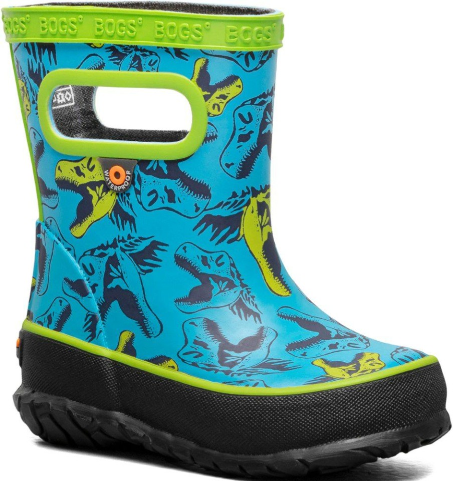 Footwear * | Bogs Skipper Cool Dinos Rain Boots Toddlers' Electric Blue