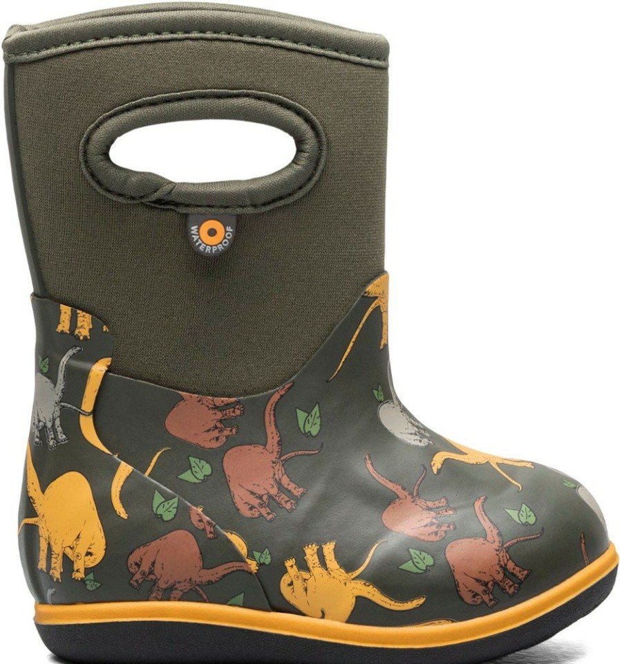 Footwear * | Bogs Baby Classic Good Dino Rain Boots Toddlers' Green Dino