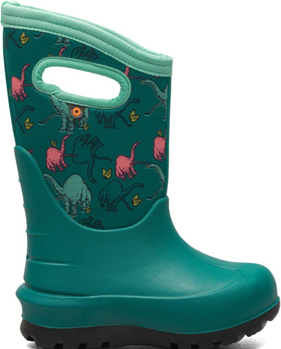 Footwear * | Bogs Neo-Classic Good Dino Boots Kids' Teal Multi