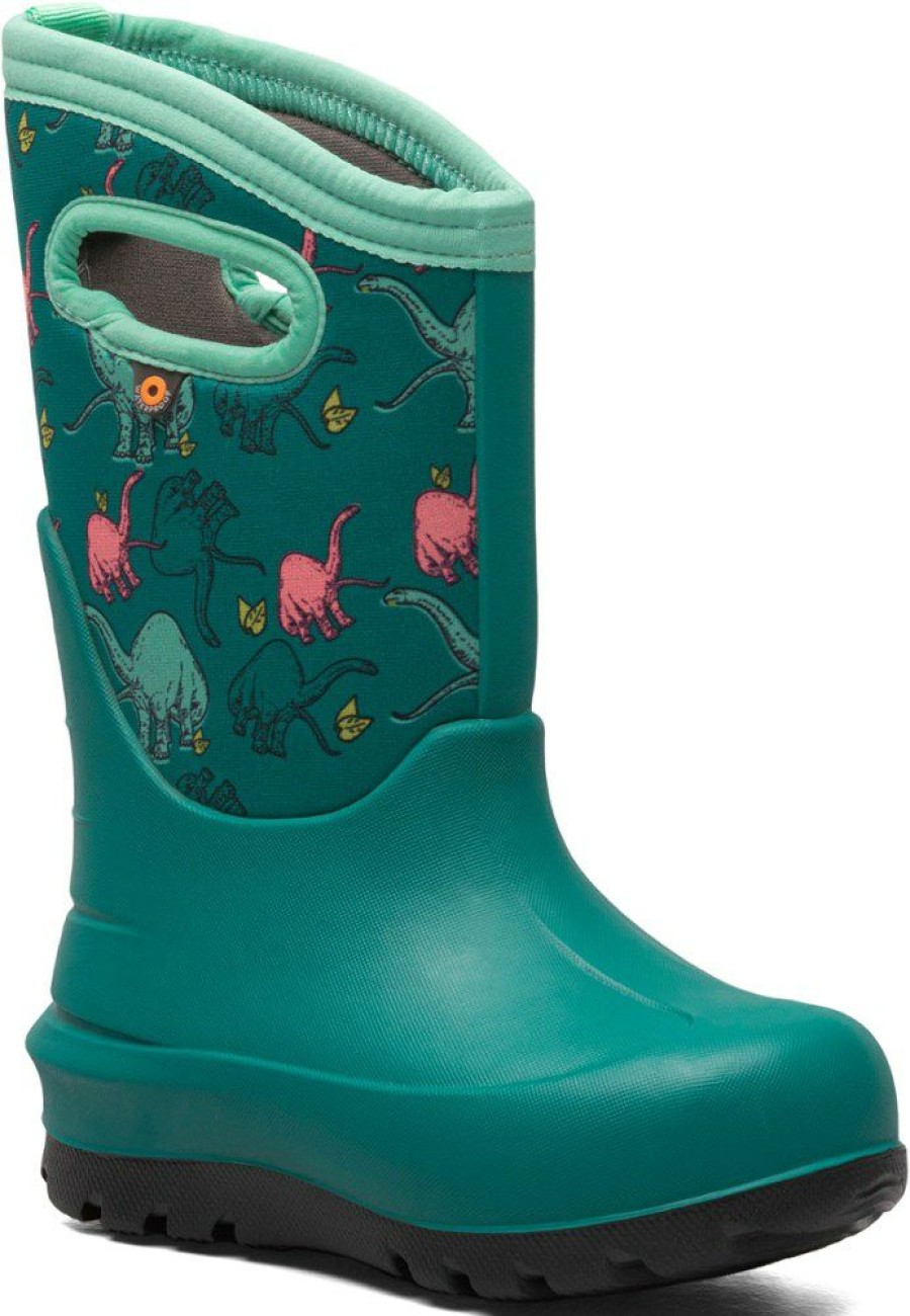 Footwear * | Bogs Neo-Classic Good Dino Boots Kids' Teal Multi