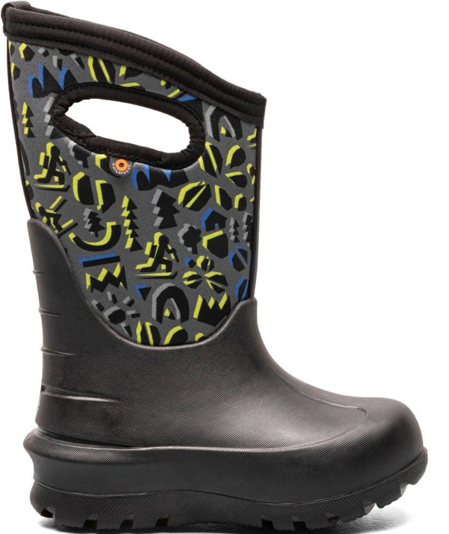 Footwear * | Bogs Neo-Classic Adventure Rain Boots Kids' Black Multi