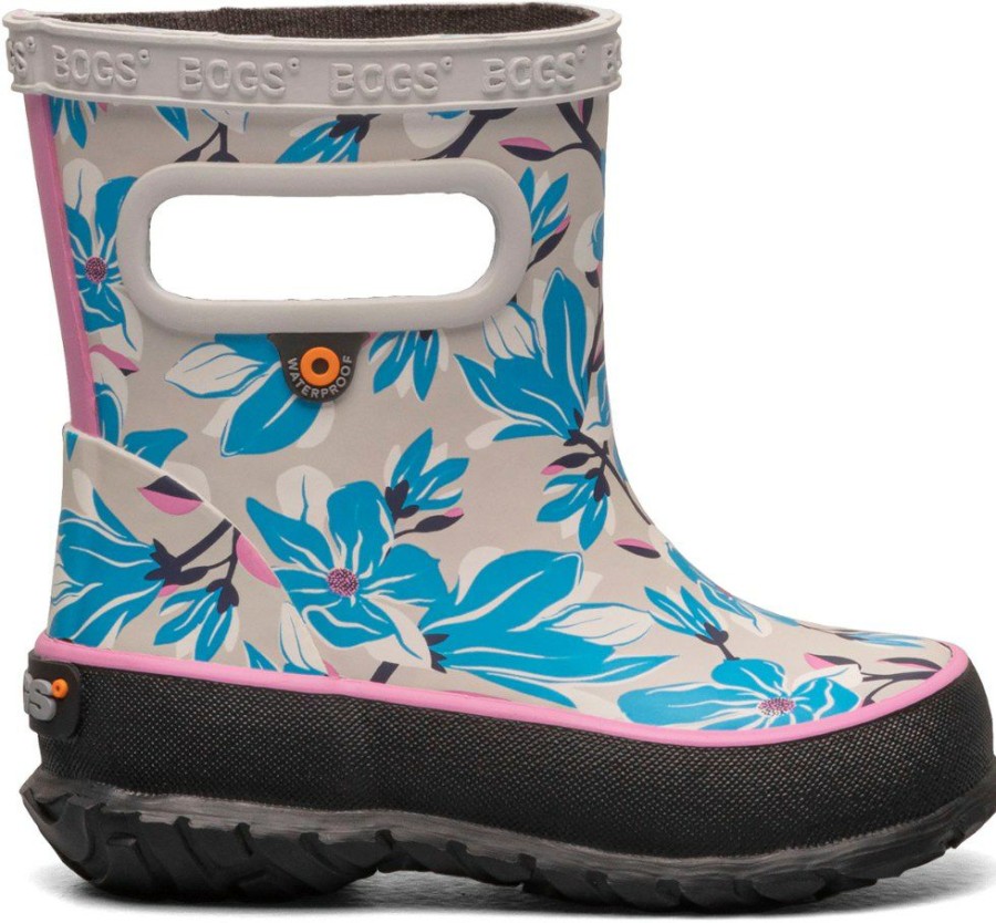 Footwear * | Bogs Skipper Magnolia Rain Boots Toddlers' Oyster