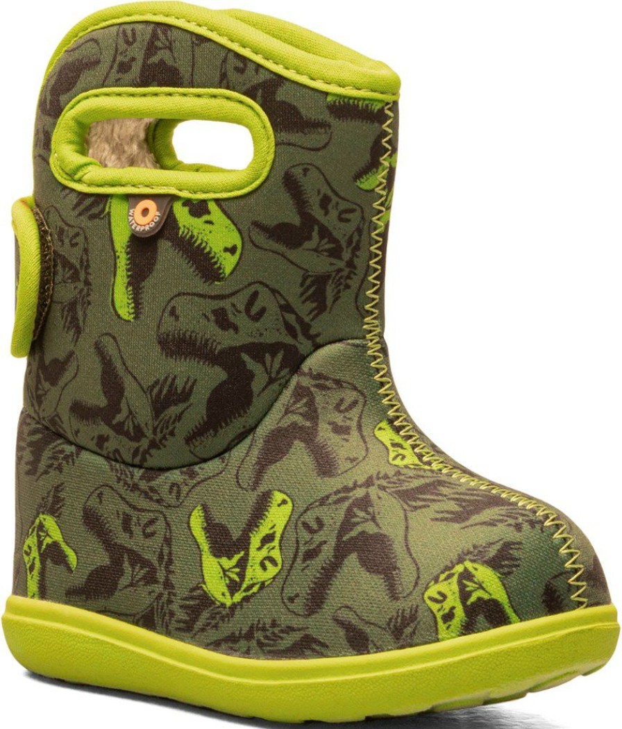 Footwear * | Bogs Baby Bogs Ii Cool Dino Rain Boots Toddlers' Dark Green Multi