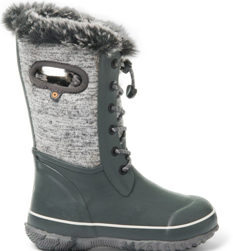 Footwear * | Bogs Arcata Knit Snow Boots Kids' Gray Multi