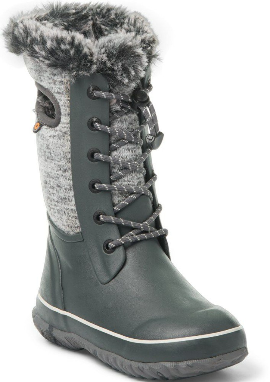 Footwear * | Bogs Arcata Knit Snow Boots Kids' Gray Multi