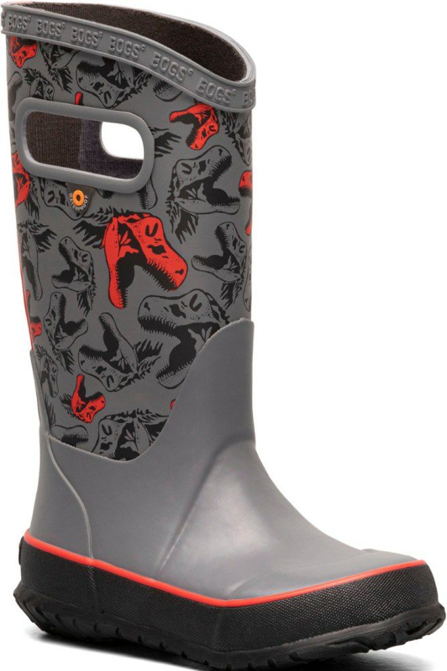 Footwear * | Bogs Cool Dinos Rain Boots Kids' Gray