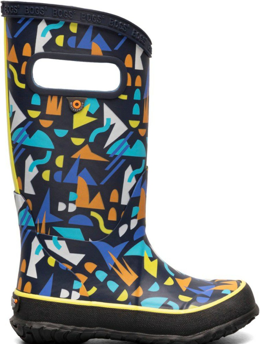 Footwear * | Bogs Sparse Geo Rain Boots Toddlers'/Kids' Navy Multi