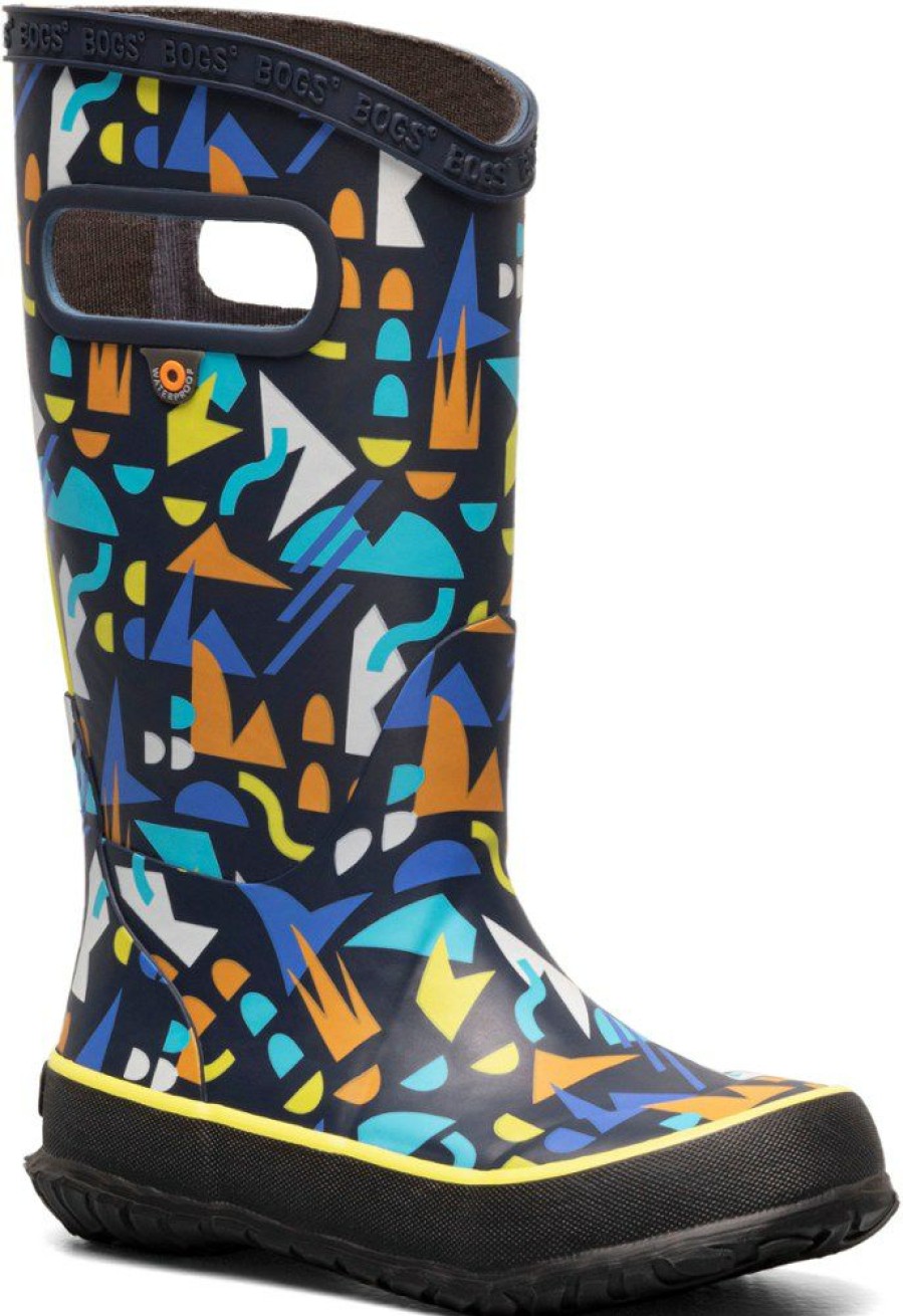 Footwear * | Bogs Sparse Geo Rain Boots Toddlers'/Kids' Navy Multi