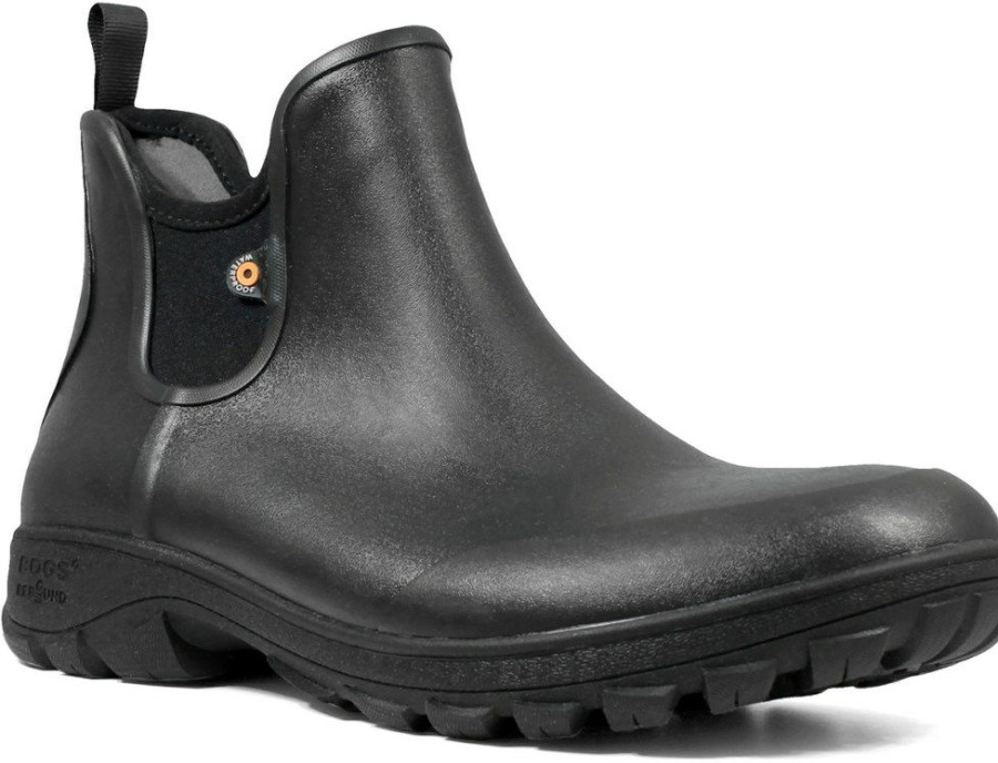 Footwear * | Bogs Sauvie Slip-On Boots Men'S Black